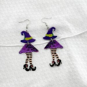 Witch Outfit Earrings, Novelty Earrings, Halloween Earrings, Kitchy Earrings